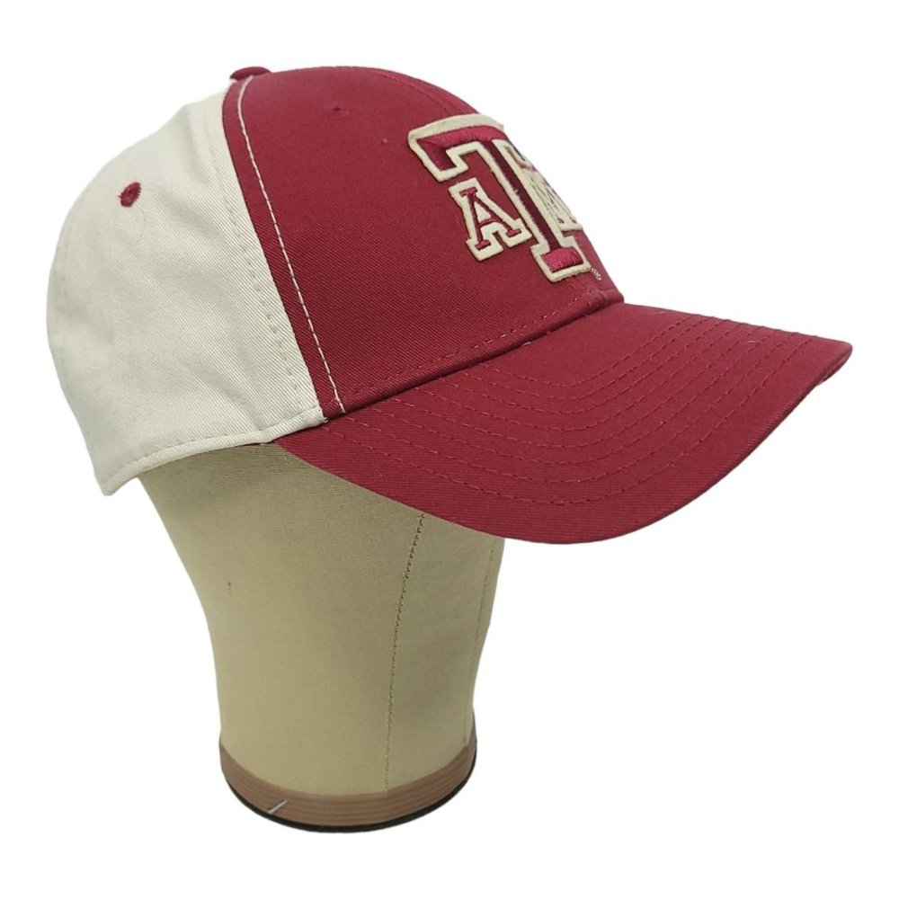 The Game Texas A&M Aggies Strapback Cap Trucker Baseball Hat Maroon White - Picture 2 of 12